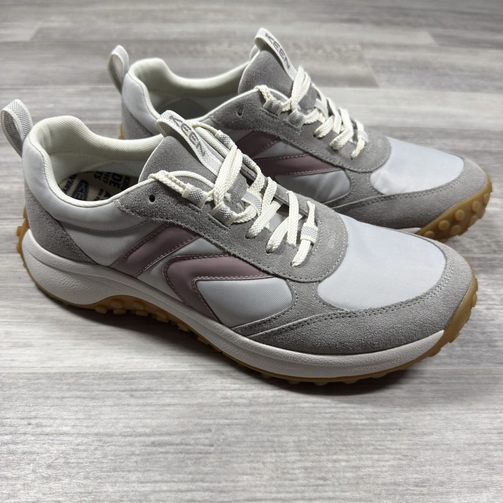 Keen KS86 Sneakers Women's 10.5 Grey Pink Nylon Suede Trail Hiking Comfort Shoes